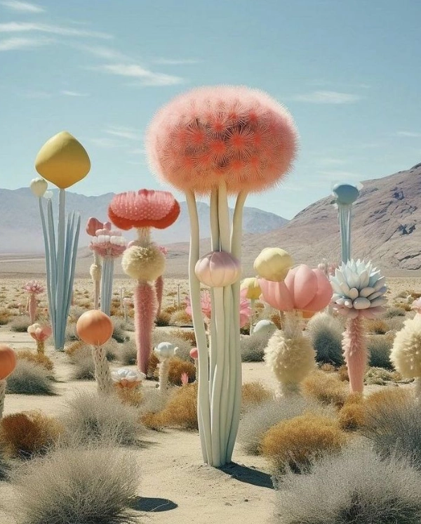 Persona amb paisatge de flors