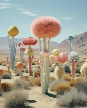 Persona amb paisatge de flors