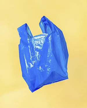 Bossa de plàstic blava