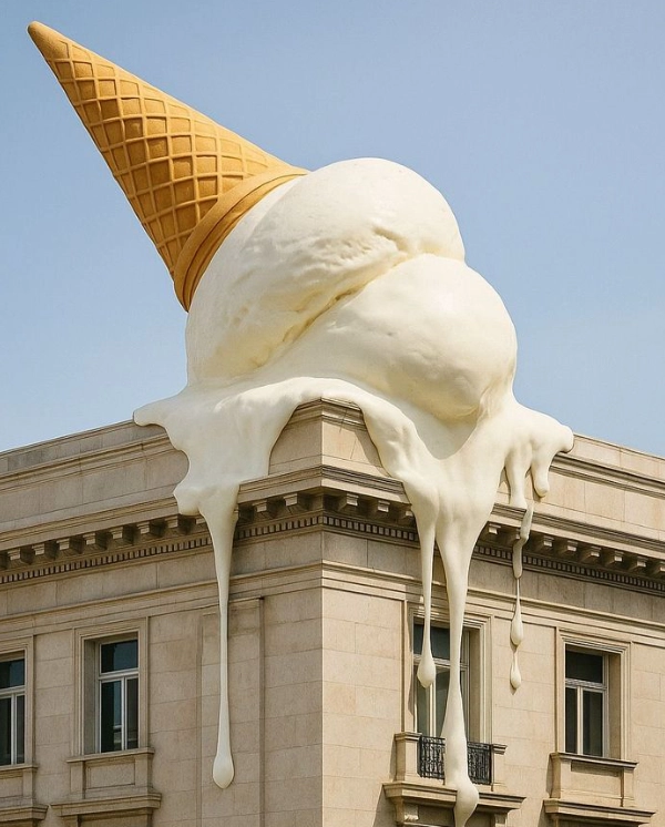 Gelat sobre un edifici